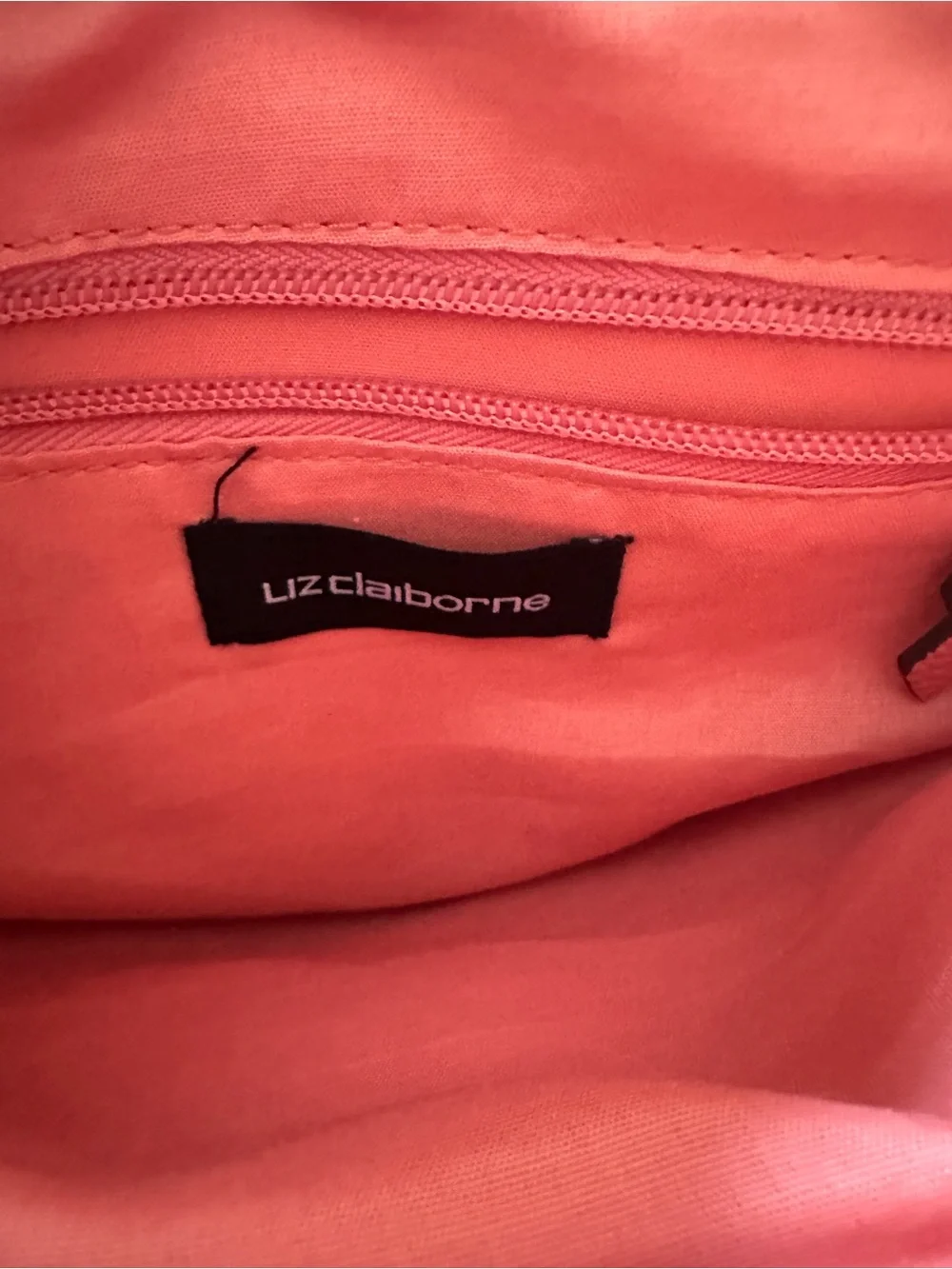 Liz Claiborne Coral Crossbody Bag with Gold-Tone Accents
